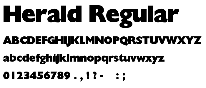 Herald Regular font